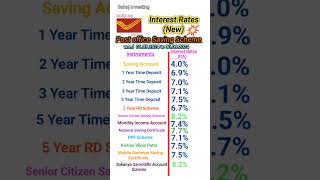 post office new interest rates 2024 postoffice 2024 viral [upl. by Derraj]