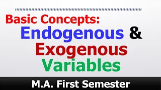 Endogenous and Exogenous Variables  Basic Concepts of Macroeconomics  MA First  Nepali [upl. by Henarat]