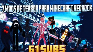 7 MODS de terror para Minecraft bedrock 121🤯 Links directoEspecial 61 Subs [upl. by Gwendolin927]