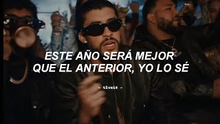 BAD BUNNY  NO ME QUIERO CASAR Video Oficial  LetraLyrics [upl. by Ahsikin]