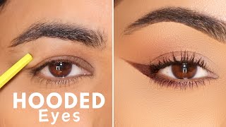 How To Large Wing Eyeliner on HOODED Eyes [upl. by Durnan276]