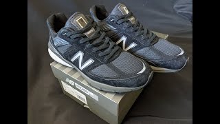 New Balance 990v5 Black and Silver Unboxing and Overview [upl. by Olli]