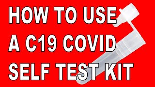 How To Do A Lateral Flow Test for C19 [upl. by Redla310]