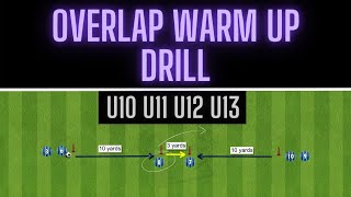 Overlap Warm Up Drill  U10 U11 U12 U13  FootballSoccer [upl. by Dunaville110]