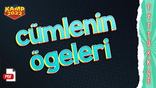 Cümlenin Ögeleri  TYT Türkçe Kamp2022 tyt2022TUR9 [upl. by Nilkcaj]