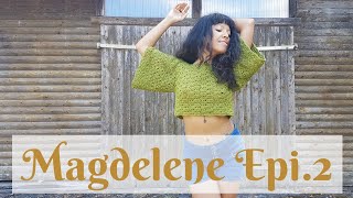 Crochet bell sleeves top Vintage style  Magdelene Epi2 [upl. by Vachill]