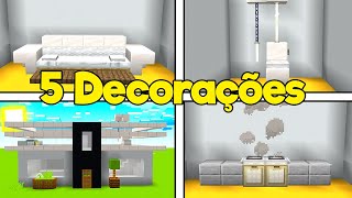 ⭐5 DECORAÇÕES INCRÍVEIS PARA SUA CASA NO MINECRAFT [upl. by Intruoc405]