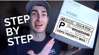 Everything about USPS Click N Ship Shipping Tutorial For Beginners  How to Ship a Package from Home [upl. by Barina908]