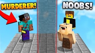 TWO NOOBS HIDE FROM A MURDERER  Minecraft MURDER MYSTERY [upl. by Ximenez609]