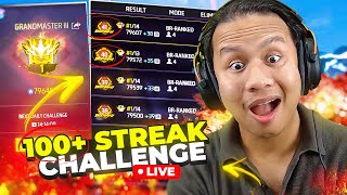 99 Booyah Streak Challenge in Top 1 Grandmaster Lobby ✌ freefire live tondegamer [upl. by Alios]