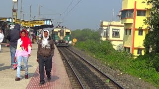 Winter morning EMU train entering amp leaving at Kalinarayanpur Jn [upl. by Annauqahs150]