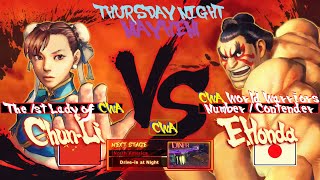 STREET FIGHTER IV XBOX 360XBOX One TURSDAY NIGHT MAYHEM Chun Li vs Edmond Honda [upl. by Ylrebma]