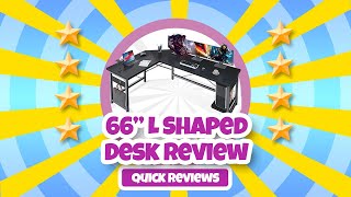 Coleshome 66quot L Shaped Desk Review [upl. by Eetnod301]