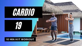 10 MIN CARDIO HIIT WORKOUT  Intense Calorie Burn  MrandMrsMuscle [upl. by Gage]