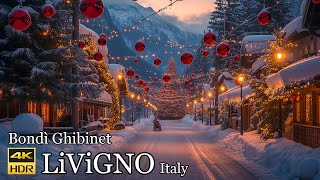 LiViGNO ITALY 🇮🇹🎄The Most Beautiful Christmas village in Italy  Bondì Ghibinet  ❄️4K 50p [upl. by Elrem]