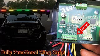 PART 3 WING STRIP DIY INTRODUCTION TO BLUEGHOZT LITEPLUS ON MY 840WHP38PSI SUBARU WRXSTI [upl. by Eirot]