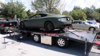 Aston Martin DB9 Dyno  Custom Exhaust [upl. by Ailb]