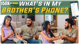 Whats on My Brothers Phone  Nikhil Nisha Vlogs [upl. by Audley]