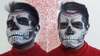 Maquillaje de Catrin Mexico  Sugar Skul Men  Maquillaje Calavera para Hombre [upl. by Refinnaej606]