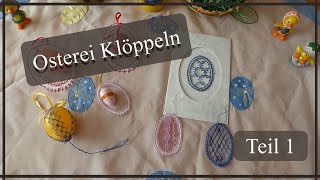 Osterei klöppeln  Teil 1  2  Einfache Osterdekoration  Oster DIY with english subtitles [upl. by Repip18]