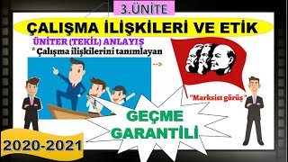 Çalışma İlişkileri ve Etik  Ünite3  Aöf 2020 Güz Dönemi  Aöf  Ata Aöf  Auzef  Aöf Online Sınav [upl. by Brindell]