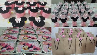 PERSONALIZADOS DA MINNIE ROSA Tubetes Marmitinhas e Decoração  LILA E MAYRA [upl. by Frodi460]