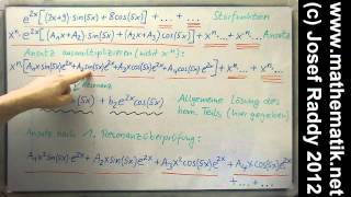 Inhomogene lineare DGL ►Methode der unbestimmten Koeffizienten ►Resonanz ►Tips und Tricks [upl. by Nylarad90]