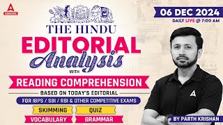 Editorial Analysis  06 December 2024  Vocab Grammar Reading Skimming  By Parth Sir [upl. by Jo-Anne996]