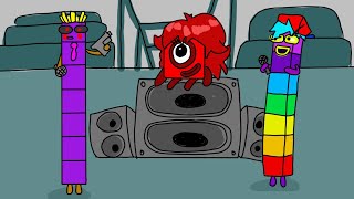 Requested Numberblocks Senpai in FNF with Boy seven  Numberblocks fanmade coloring story [upl. by Amimej]