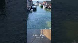 Historic Fishtown Leland MI from Lake Michigan circle tour with our Tesla [upl. by Derby]