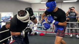 VERY HIGH LEVEL OF SPARRING  BOXING STAR DIEGO PACHECO IN CAMP  ESNEWS BOXING [upl. by Repsac]