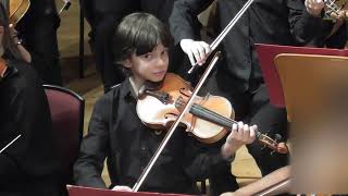 Scheherazade RimskyKorsakov Misha playing in Surrey Youth orchestra  concert Menuhin Hall [upl. by Milburn]