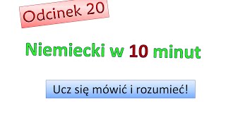 Podstawy niemieckiego 20 Nauka niemieckiego dla początkujących Zacznij mówić po niemiecku Odc20 [upl. by Bazluke]