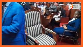 Senators marvel at Siaya DG William Oduol’s office chair that allegedly cost Ksh112 million [upl. by Eelac]