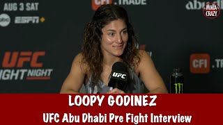 Loopy Godinez on Mackenizie Dern “Excited to get in there amp mix everything up”  UFC Abu Dhabi [upl. by Draw]