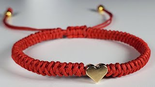 DIY Pulsera Con Hilo Chino y Dije Fácil y Rápida ❤️  Macrame  Pulseras de Moda ✔️ [upl. by Grinnell]