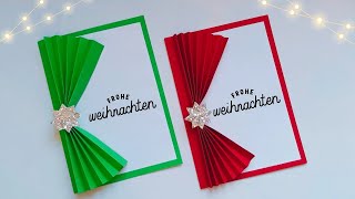 Einzigartige DIY Weihnachtskarten basteln mit Papier 🤩 Geschenk basteln Basteln für Weihnachten [upl. by Lyndy]