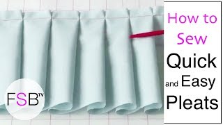 Quick and Easy Pleats [upl. by Veradi]