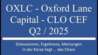 Aktie im Depot OXLC kurzer Update mit Q22025 Zahlen [upl. by Yatnahs945]