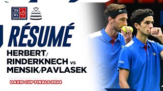 🇨🇿🇫🇷 RÉSUMÉ HerbertRinderknech vs MensikPavlasek  Davis Cup Finals 2024 [upl. by Pickering532]