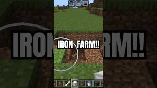 EASIEST MINECRAFT IRON FARM EVER BUT its doesnt work minecraft gaming shorts [upl. by Donica915]