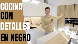 cocina MODERNA con ISLA 🏝  Madera y Blanca Cocinas CJR SANTOS [upl. by Eira]