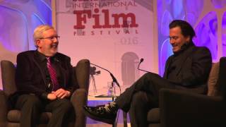 SBIFF 2016  Johnny Depp on Working With Al Pacino [upl. by Merkle355]