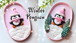 Winter Penguin Clay Craft Idea  Easy amp Fun Step By Step Tutorial 🐧❄️ [upl. by Margalit]