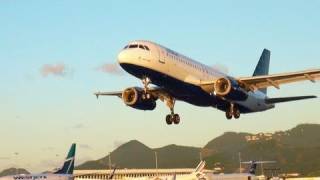 StMaarten SXM  4 JetBlue A320s  Landings amp Takeoffs in HD [upl. by Mimajneb]