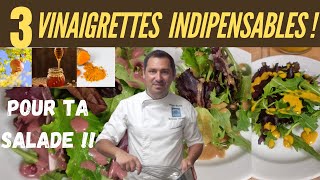 COMMENT FAIRE 3 VINAIGRETTES MAISON ORIGINALES SIMPLES ET RAPIDES [upl. by Repsac]