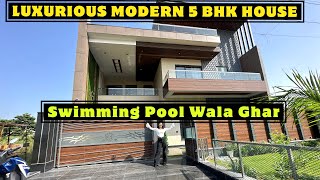 Inside Tour a Most Ultra Luxury 5 BHK House With Lift  Swimming Pool in Punjab  india luxuryhomes [upl. by Werbel998]