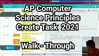 2021 CREATE TASK  RUBRIC WALKTHROUGH  AP Computer Science Principles Sample Project and Responses [upl. by Mallina579]