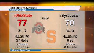 Orange Press Pass Ohio State vs Syracuse Game Wrap [upl. by Ecinrev]