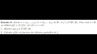 Différentielle de la composée de deux fonctions Ex 6 Série 3 de TD danalyse 5 SMA [upl. by Lehcnom444]